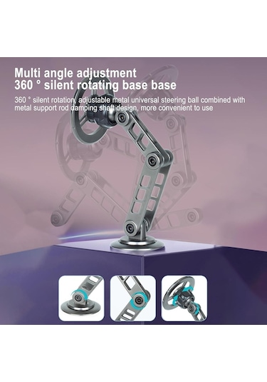 Logis Manyetik Araç İçi Telefon Tutucu G188 Siyah - Siyah