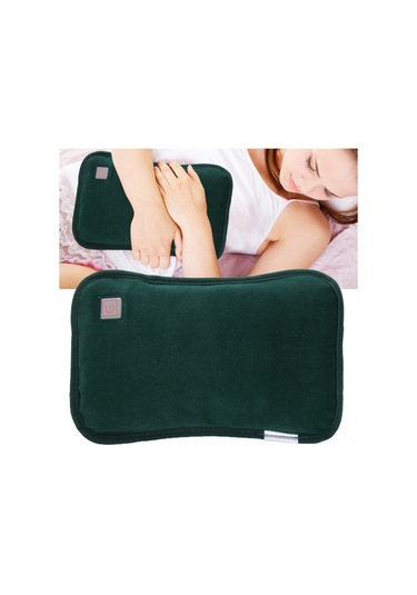 Hombey Grafen Isıtma Usb El Isıtıcı, 3 Seviye Sıcaklık Kontrolü, 1.2m Uzantı Kablosu, Yeşil Renk, Flanel Malzeme, Hızlı Isıtma Koyu Yeşil