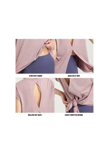 Kangvka Kadın Spor Tişört: Arkası Açık, Bağcıklı, Hızlı Kuruyan, Nefes Alabilir, Yoga Ve Koşu İçin Xl Gri Gri