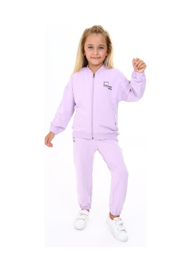 Toontoy Kız Çocuk You Are Best Yazılı Baskılı Eşofman Takım Lila