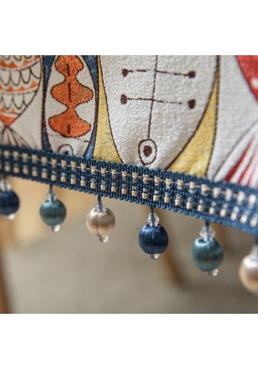 Anasayfa Şönil Polyester Püsküllü Masa Örtüsü, Ebat: 33x180cm Her Yıl Fazlalık Çok Renkli