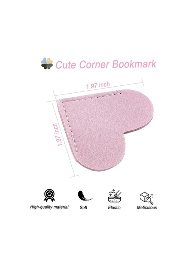 Kadınlar İçin 6 Adet Kalp Şeklinde Deri Ayraç, Sevimli Köşe Ayrac