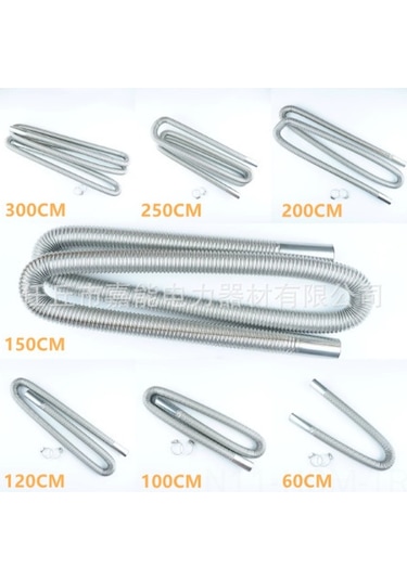 Suofeng Dayanıklı Paslanmaz Çelik Egzoz Borusu Ve Susturucu - 60-300cm Spiral Esnek Model