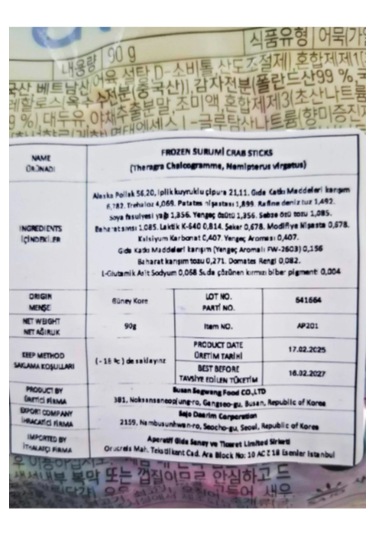 Surimi Yengeç Eti 90gr 5'li Set