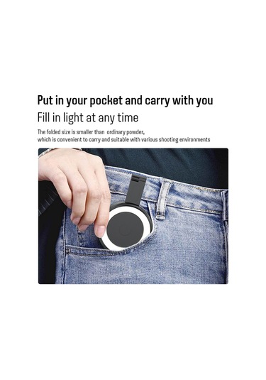 Youtek İphone Uyumlu İçin Manyetik Dairesel Led Dolgu Işığı - 2500k-9000k Ayarlanabilir Renk Sıcaklığı