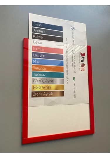 10 Adet A4 Kırmızı Belge Sertifika Çerçevesi Kendinden Yapışkanlı Kolay Değiştirilebilir Föylük