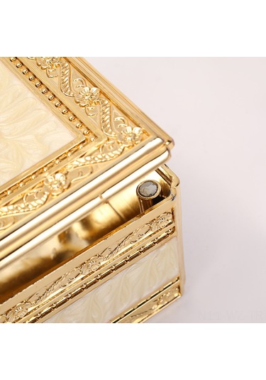 Wezone Büyük Boy Akrilik Havlu Kutusu - Zümrüt Ve Altın Taklı Avrupa Stili - Otel, Ktv, Salon Ve Yemek Odası İçin Dayanıklı Ve Konforlu