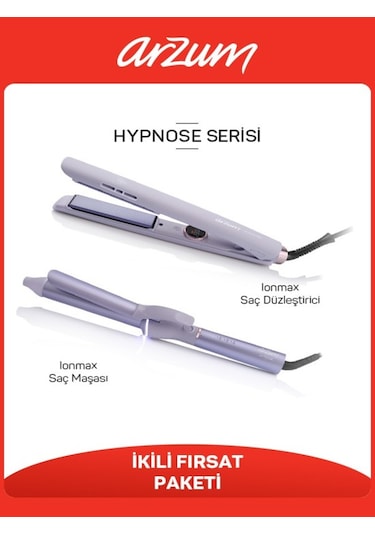 Arzum Hypnose Lila Saç Maşa Ve Düzleştirici 2'li Set - Ar5102 & Ar5104