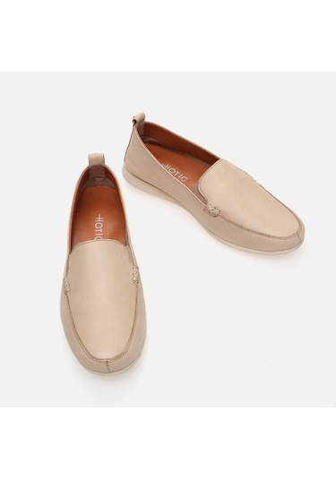 Hotiç Hakiki Deri Bej Kadın Loafer 01ayh285970a310 Bej