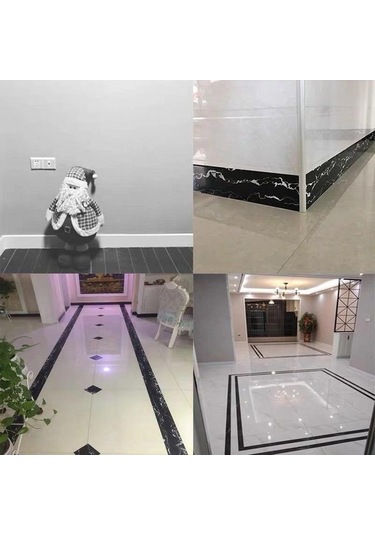 Novahub 5m Kendinden Yapışkanlı Duvar Kenarlığı Bordermarble Duvar Kağıdı - Güvenli Ve Şık Ev Dekoru Diğer