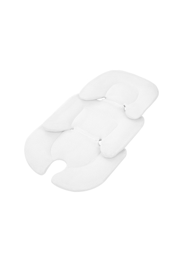 Mufunye Yeni Doğan Bebekler İçin Güvenli Koltuk Döşemesi - Arabası, Bebek Arabası, Kollukta Kullanıma Uygun - Bel Koruyucu, Konfor Artırıcı, Çok Amaçlı Genişletilebilir Beyaz Döşeme