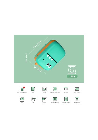 Mini Termal Yazıcı Çok Fonksiyonlu Taşınabilir Çıkartma