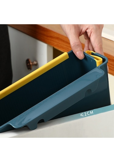 Sones Taşınabilir Mutfak Sıralama Duvara Monte Katlanır Çöp Kutusu Gri