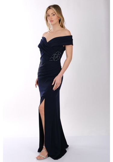 Abiye Elbise Dori 00kb7010 Lacivert