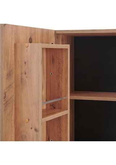 Just Home Tek Kapaklı Boy Kiler Dolabı - Atlantik Çam Atlantik Çam
