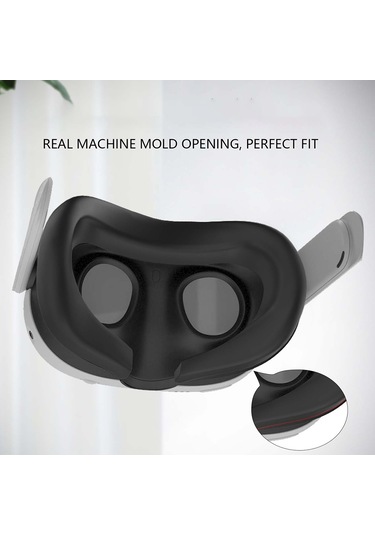 Meta Quest 3 Vr Kulaklık Göz Maskesi Yumuşak Silikon Ter Önleyici Koruyucu Kapak - Gri