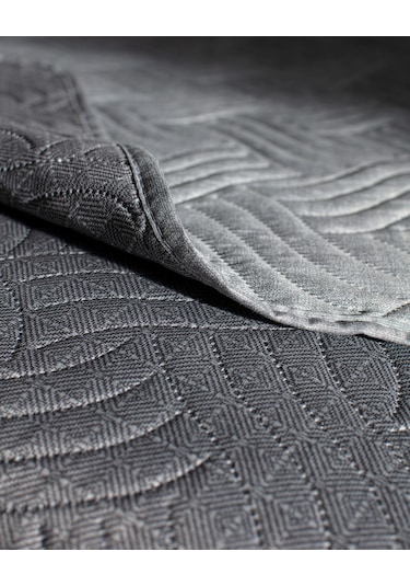 Odette Çift Kişilik Yatak Örtüsü Gri