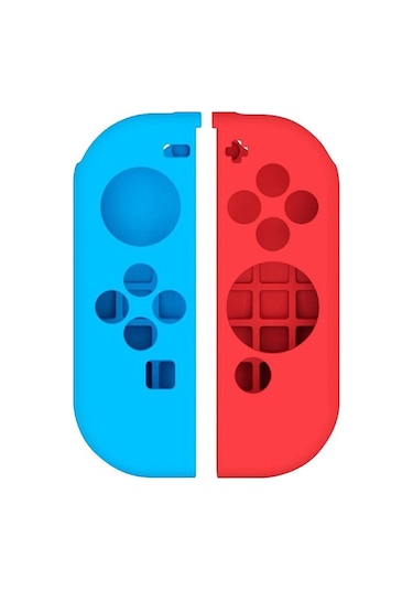 Beboncool Nintendo Switch Oled Joy Con Silikon Kılıf Kırmızı - Mavi