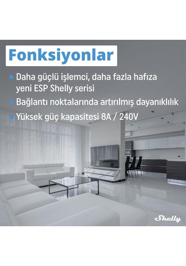 Shelly 1PM Mini Gen3 Enerji Ölçer Röle