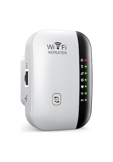 Hombey Beyaz Mt02 300m Wifi Güçlendirici, 7 Işık, 2.4ghz, Repeater/ap Modları, Ieee802.11 B/g/n, Avrupa Standartı