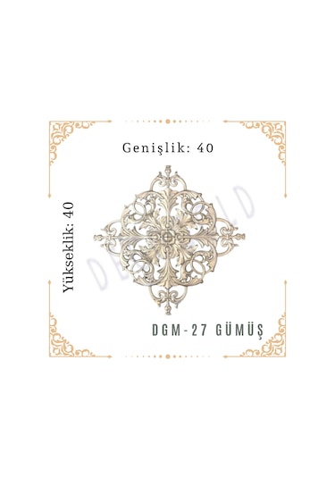 Decogold Saray Tavan Motif 40 40 Dgm-27-gümüş