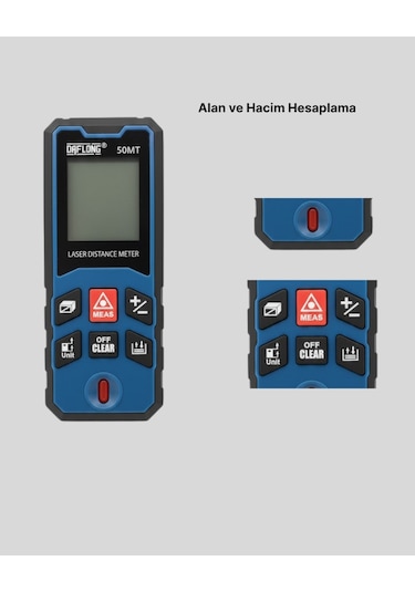 Profesyonel Lazer Metre Hassas Ölçüm Ve Dijital Ekran
