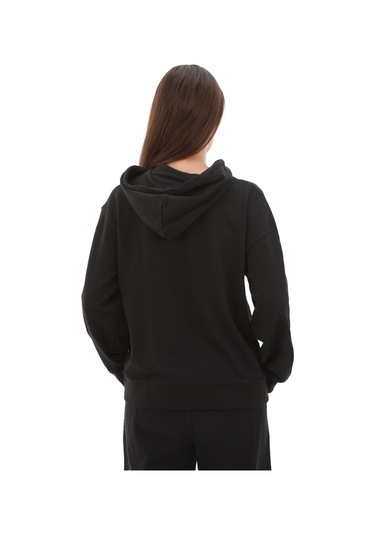 B0a5sx20011-r Timberland Stack Logo Loop Back Hoodıe Kadın Sweatshirt Siyah B0a5sx20011-r Siyah