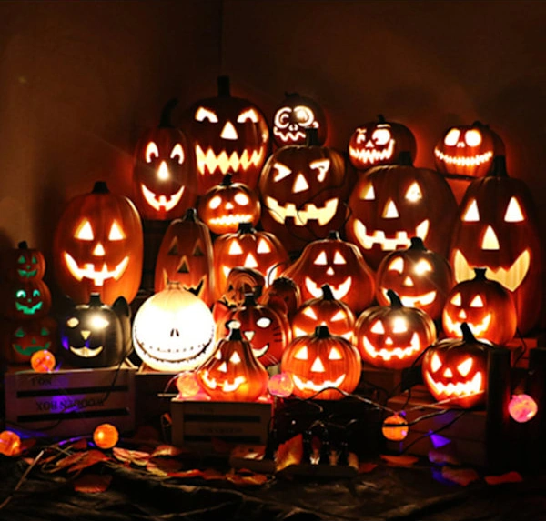 Cadılar Bayramı Jack O'lantern Açık Hava Balkabağı Süsleri Turuncu Diğer