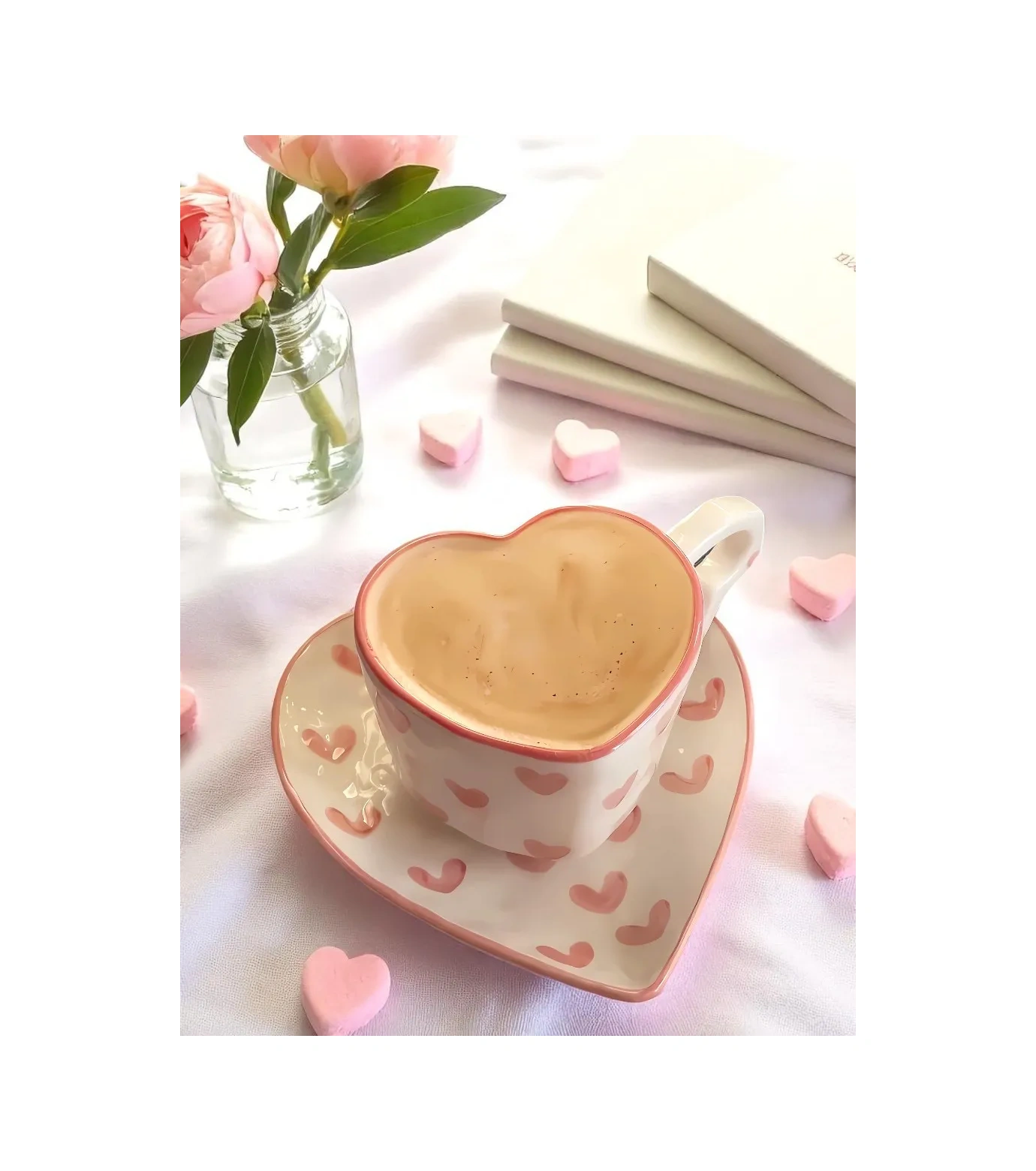 Arthomes Çay Takımı Seti Fincan 250ml Ve Tabak, Hediye 413344047 Beyaz