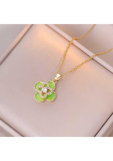 Bayan Kolye: Moda Estetiği Titanyum Çelik Kolye No.40 Çok REnkli