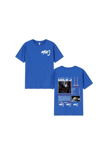 Dshztooma Rapçi Milo J166 Albümü T-shirt Erkek Kadın Hip Hop Pamuk Rahat Kısa Kollukahverengi Kahverengi