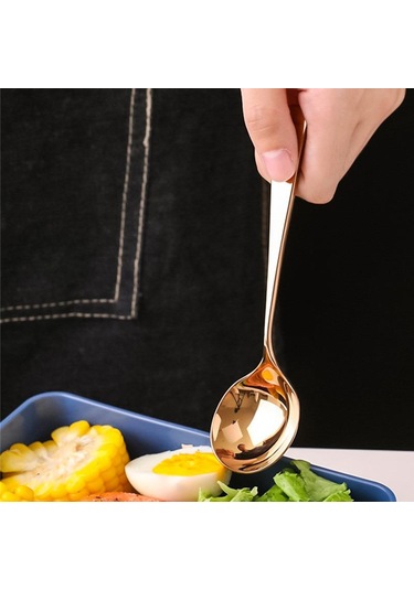 5 Renk Yüksek Kalite 1 Adet Zarif Kahve Kaşıkları Paslanmaz Çelik Tatlı Kaşıkları Mutfak Eşyaları Fash Kırmızı