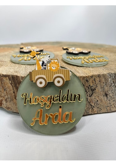 Mr. Home Safari Konsept Pleksi Magnet-doğum Hediyelik Pleksili Magnet-