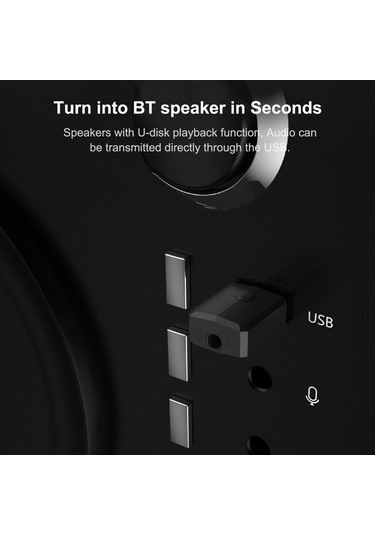 Lemestar Zf-169s Bluetooth 5.0 Alıcı Verici - Kablosuz Müzik Adaptörü, Tv/araba/hoparlör İçin Çift Modlu Usb Ve Aux Bağlantı