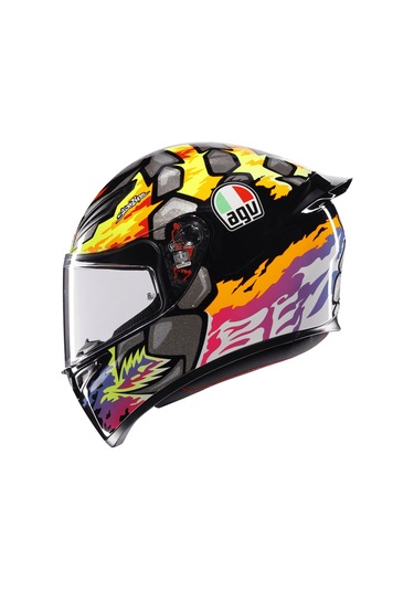 Agv K3 plk Bırdy 2.0 Gri Sarı Kırmızı  Motosiklet Kaskı