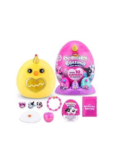 Rainbocorns Mini Yumurta Eggzania Sürpriz Peluş Oyuncak Renkli