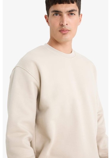 Defacto Relax Fit Bisiklet Yaka Kalın Basic Düz Sweatshirt T5139az25aubg735 Bej Defacto Relax Fit Bisiklet Yaka Kalın Basic Düz Sweatshirt T5139az25aubg735 Bej