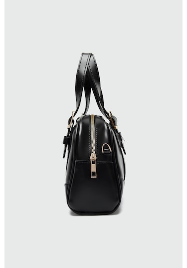 Shule Bags Peggy Oval Çapraz Çanta Siyah Siyah