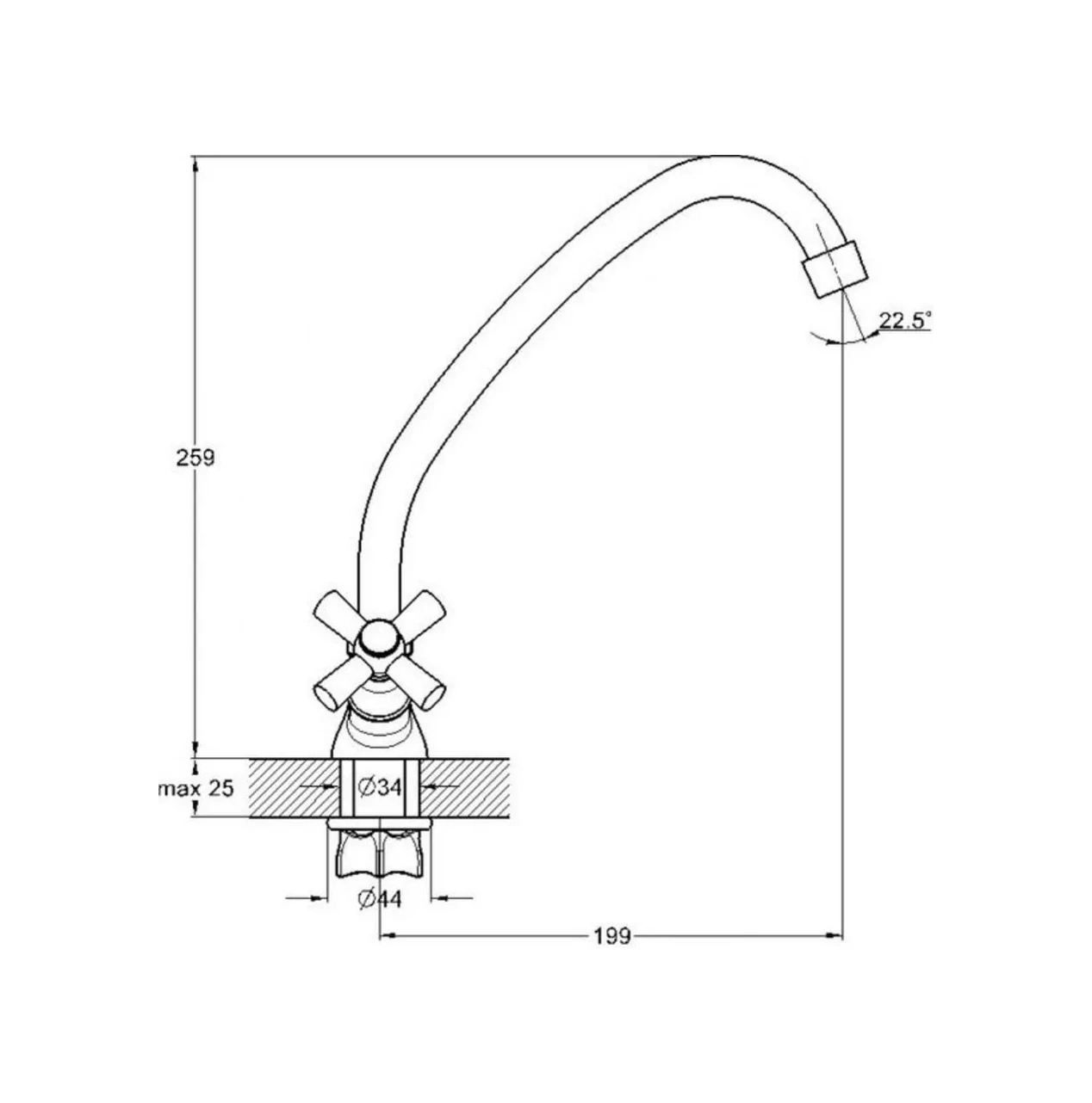 Econoce Ec0410 Çift Kollu Mutfak Bataryası 212763708 Krom