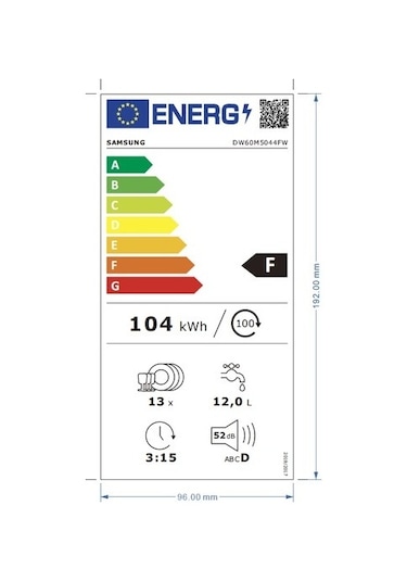 Samsung DW60M5044FW/TR Bulaşık Makinesi