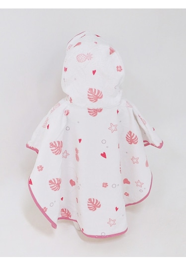 Airycot Flamingo Desenli Çocuk Havlu Panço Beyaz