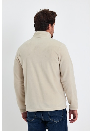 Monox Erkek Outdoor Fermuarlı Polar Ceket 001 Bej