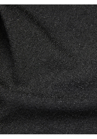 Jack & Jones Kadın Simli Kumaş Crop Top - Sigga Black