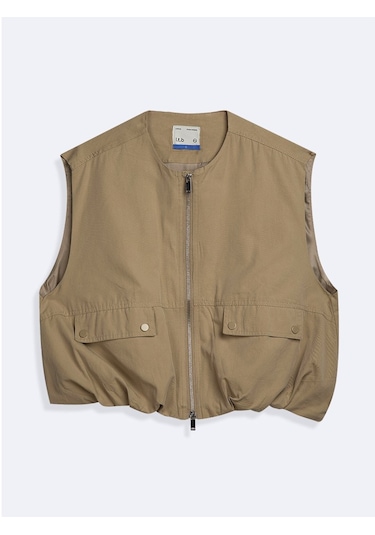 LTB Crop Hakim Yaka Bej Yelek Bej