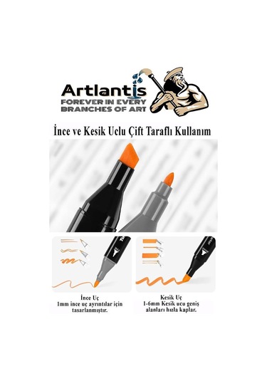 48 Adet Çift Taraflı Marker Kalem Çantalı 1 Paket 48 Renk Touch Markör Çift Uçlu Keçeli Kalem Sanat Tasarım Hobi