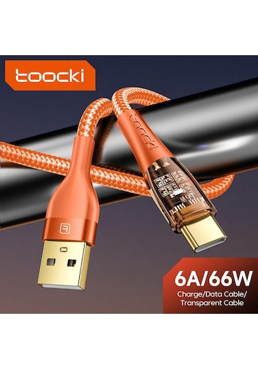 Toocki Usb C Kablo C Tipi Şarj Kablosu Samsung Uyumlu S21 S20 Xiaomi Redmi Not 11 6a Hızlı Şarj Cihazı Usbc Veri Kablosu Tel