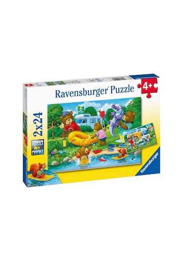 Ravensburger Puzzle 2X24 Parça Ayı Ailesi Kampta 5247