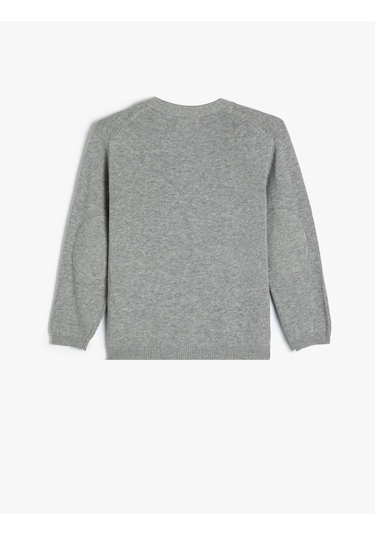 Koton Basic Hırka V Yaka Düğme Kapamalı Pamuklu Gri 5wkb90009tt Gri