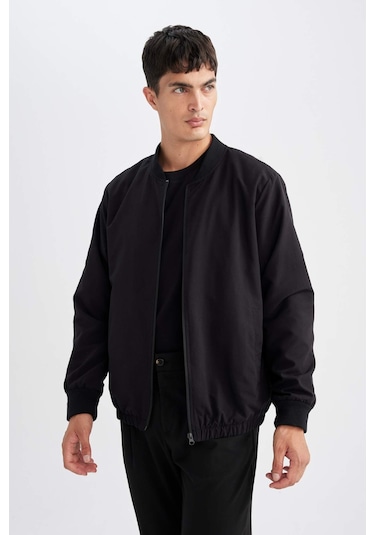 DeFacto Su İtici Bomber Mont Ceket Kolej Yaka Fermuarlı Cepli Mevsimlik Hafif D7447AX24AUBK27 DeFacto Su İtici Bomber Mont Ceket Kolej Yaka Fermuarlı Cepli Mevsimlik Hafif D7447AX24AUBK27