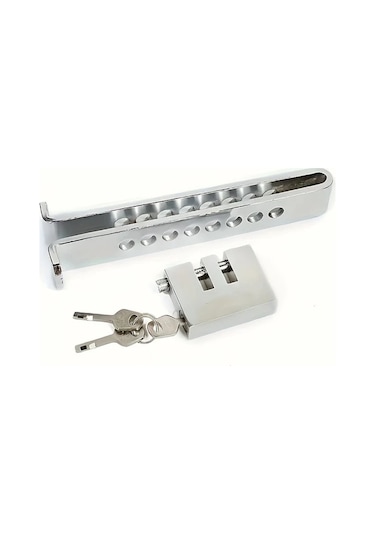 Elmpaly 9 Delik Araç Çalışma Önleyici Kilit Paslanmaz Fren Debriyaj Pedal Kilidi 3 Anahtarlı Güvenlik Koruma Aracı